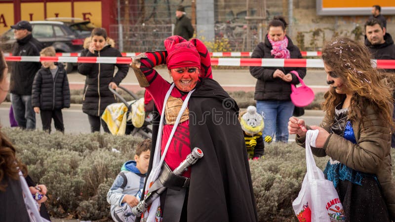 HAMM, GERMANY-NOVEMBER 2017: Carnival, Rosenmontag the day before the “ashen Wednesday” - the traditional end of the carnival season. HAMM, GERMANY-NOVEMBER 2017: Carnival, Rosenmontag the day before the “ashen Wednesday” - the traditional end of the carnival season.